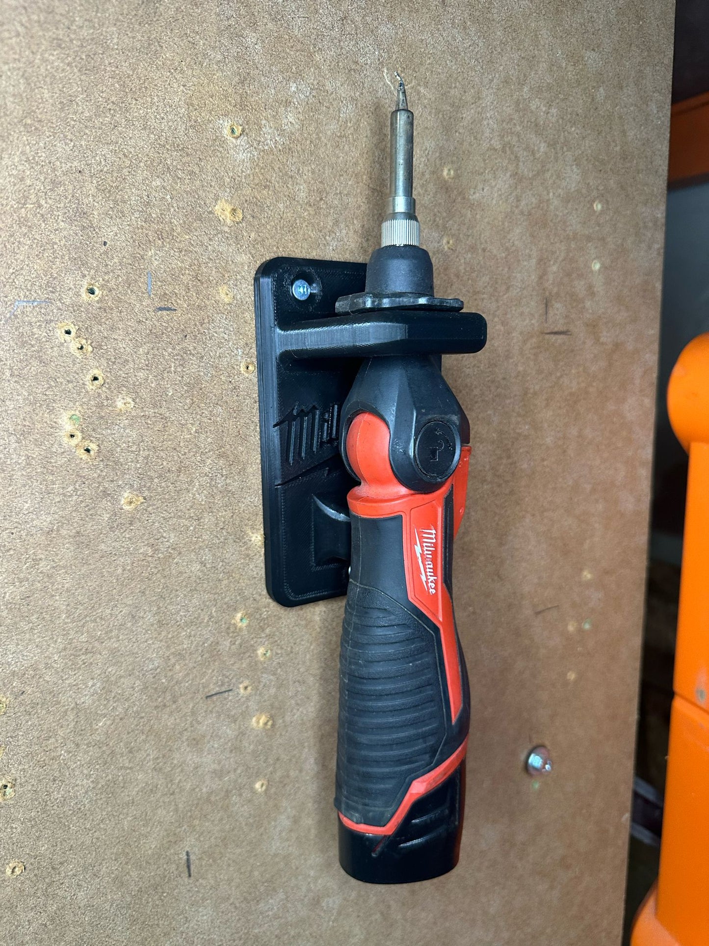 Milwaukee M12 soldering iron wall holder